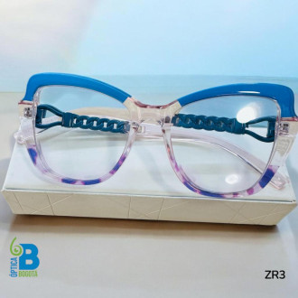 Montura De Acetato  Zr3 Azul-rosa